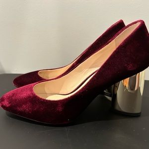 Kate Spade burgundy fabric shoe